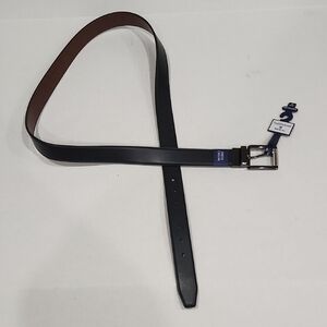 NWT Men's Black and Brown Leather Belt Size 42